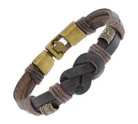 trendor Schmuck Herren Leder-Armband Braun 75806