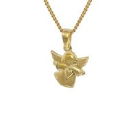 trendor 35820 Kinder-Anhänger Engel 333 Gold mit goldplattierter Halskette 40 cm