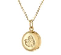 trendor Schmuck Kinder Engel-Anhänger Gold 333/8K Mit Vergoldeter Silberkette 28582