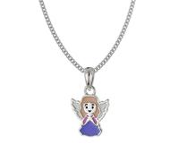trendor Schmuck Kinder-Halskette mit Engel-Anhänger 925 Silber Emailliert 21550