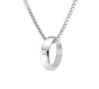 trendor Schmuck Kinder-Halskette mit Taufring 925 Silber mit synth. Zirkonia 68068