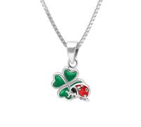 trendor Schmuck Kinder-Halskette Silber 925 Collier mit Glücksbringer 41686