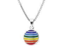 trendor Schmuck Kinder-Halskette Silber 925 Collier mit rundem Anhänger 41690