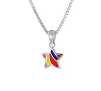 trendor Schmuck Kinder-Halskette Silber 925 Collier mit Stern-Anhänger 41681