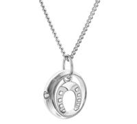 trendor Schmuck Kinder-Halskette Taufkette 925 Silber Taufring mit Hufeisen 68069