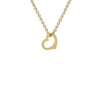 trendor Schmuck Kinder Herz-Anhänger 333 Gold Mit Vergoldeter Silberkette 28965