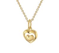 trendor Schmuck Kinder Herz-Anhänger Gold 333/8K Mit Vergoldeter Silberkette 28575
