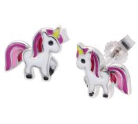 trendor Schmuck Kinder-Ohrringe Silber 925 Einhorn Ohrstecker 68348
