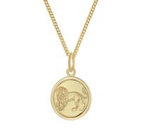 trendor 28468-08 Kinder Sternzeichen Löwe Gold 333 mit vergoldeter Kette 40 cm