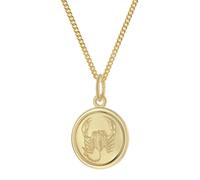 trendor 28468-11 Kinder Sternzeichen Skorpion Gold 333 mit vergoldeter Kette 40 cm