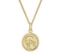 trendor Schmuck Kinder Sternzeichen Steinbock Gold 333 mit vergoldeter Kette 28468-0