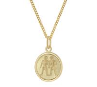 trendor Schmuck Kinder Sternzeichen Zwilling Gold 333 mit vergoldeter Kette 28468-06