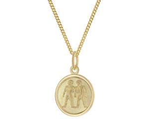 trendor Schmuck Kinder Sternzeichen Zwilling Gold 333 mit vergoldeter Kette 28468-06