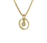 trendor 51098 Kinder Taufring-Anhänger Gold 333 mit Vergoldeter Silberkette