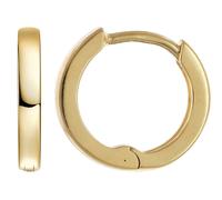 trendor Schmuck Kleine Creolen 925 Silber Glanz Vergoldet Ohrringe ? 12 mm 21736
