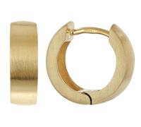 trendor Schmuck Kleine Creolen 925 Silber Matt Vergoldet Klappcreolen ? 12,5 mm 2174