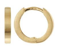 trendor Schmuck Kleine Creolen 925 Silber Matt Vergoldet Klappcreolen ? 12 mm 21737