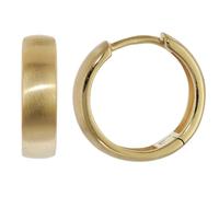 trendor Schmuck Kleine Creolen 925 Silber vergoldet Klappcreolen ? 15 mm 21706