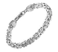 trendor Schmuck Königskette Armband für Männer 925 Silber 6 mm breit 08646