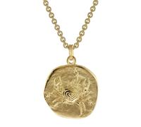 trendor Schmuck Krebs Sternzeichen Ø 20 mm Herren-Halskette Gold auf Silber 39070-07