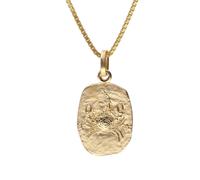 trendor Schmuck Krebs Sternzeichen Gold 333 / 8K mit vergoldeter Silberkette 15382-0