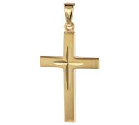 trendor Schmuck 75087 Kreuz-Anhänger 585 Gold/14 Karat 31 x 16 mm