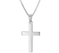 trendor Schmuck Kreuz-Anhänger für Damen und Herren 925 Silber mit Halskette 41125