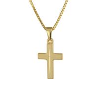 trendor Kreuz-Anhänger für Kinder Gold 333 + goldplattierte Silberkette 39575-40 40 cm