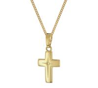 trendor 28392 Kreuz-Anhänger für Kinder Gold 585/14K mit goldplattierter Kette 38 cm
