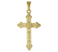 trendor 51916 Kreuz-Anhänger Gold 585 (14 Karat) 32 x 16 mm