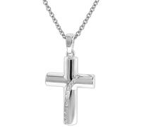 trendor Schmuck Kreuz-Anhänger mit Silber-Halskette 35840