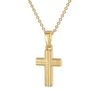 trendor Schmuck Kreuz für Kinder Gold 333 / 8K An Vergoldeter Silberkette 28220