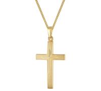 trendor 28592 Kreuz Gold 333 mit vergoldeter Silberkette 45 cm