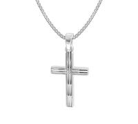trendor Schmuck Kreuz mit Herren-Halskette 925 Silber 50 cm 35851