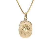 trendor 15382-08 Löwe Sternzeichen Gold 333 / 8K mit vergoldeter Silberkette 45 cm