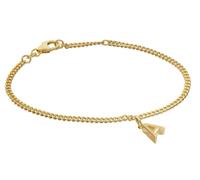 trendor Schmuck Mädchen-Armband mit Buchstabe A 925 Silber Vergoldet 21602-A