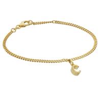 trendor Schmuck Mädchen-Armband mit Buchstabe C 925 Silber Vergoldet 21602-C