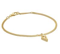 trendor Schmuck Mädchen-Armband mit Buchstabe V 925 Silber Vergoldet 21602-V