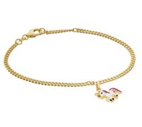 trendor Schmuck Mädchen-Armband mit Einhorn-Anhänger 925 Silber Vergoldet 21624
