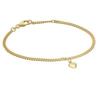 trendor Schmuck Mädchen-Armband mit Herzchen 925 Silber Vergoldet Panzerband 21579