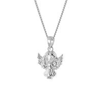 trendor Schmuck Mädchen Halskette mit Engel-Anhänger Silber 925 Rhodiniert 21640