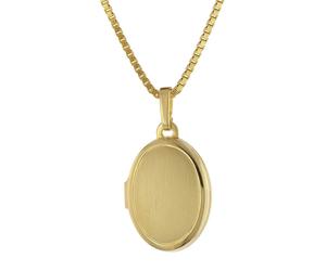 trendor Schmuck Medaillon 333 Gelbgold mit Vergoldeter Silberkette 75973