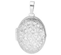 trendor Schmuck Medaillon Anhänger 925 Sterlingsilber Oval 31x23 mm 21571