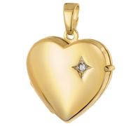 trendor Schmuck Medaillon Herz Anhänger 925 Silber Vergoldet 21214