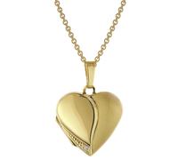 trendor Schmuck Medaillon Herz mit Damen-Halskette Gold auf Silber 925 75738