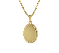trendor Schmuck Medaillon mit Damen-Kette Gold auf Silber 925 75727