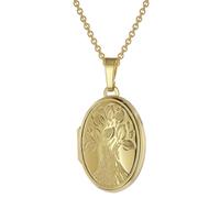 trendor Schmuck 39544 Medaillon mit Kette Gold plattiertes 925 Silber, 50 cm
