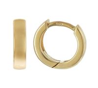trendor Schmuck Ohrringe Creolen Klein 925 Silber Vergoldet Poliert ? 10,4 mm 21734