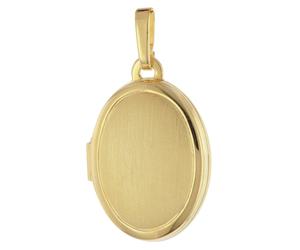 trendor Schmuck Ovales Medaillon 925 Silber Vergoldet Anhänger 15x11 mm 21568