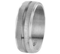 trendor Schmuck Partnerring für Damen und Herren Silber 925 Breite 7 mm 65410